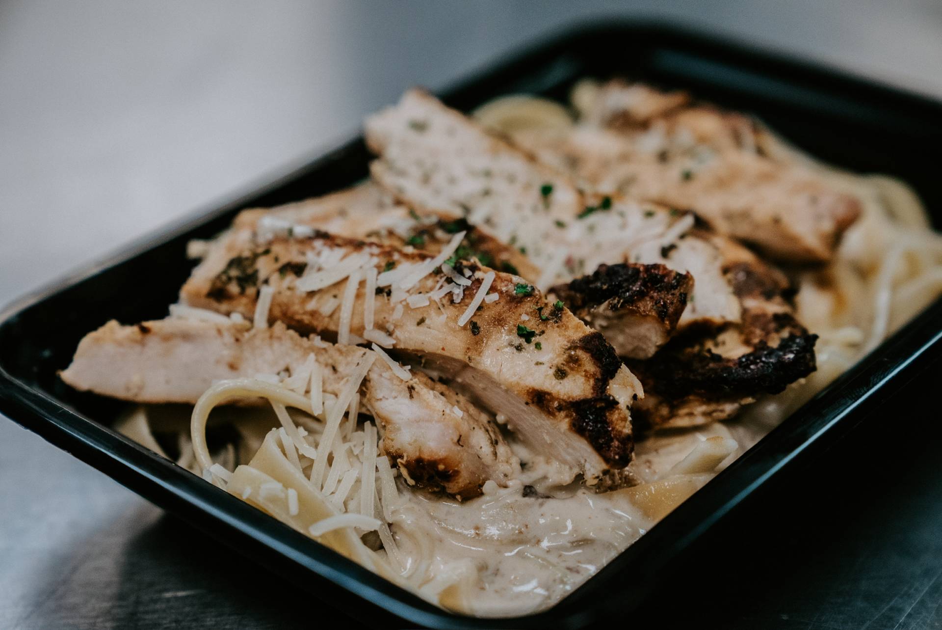 Grilled Chicken Fettuccine Alfredo