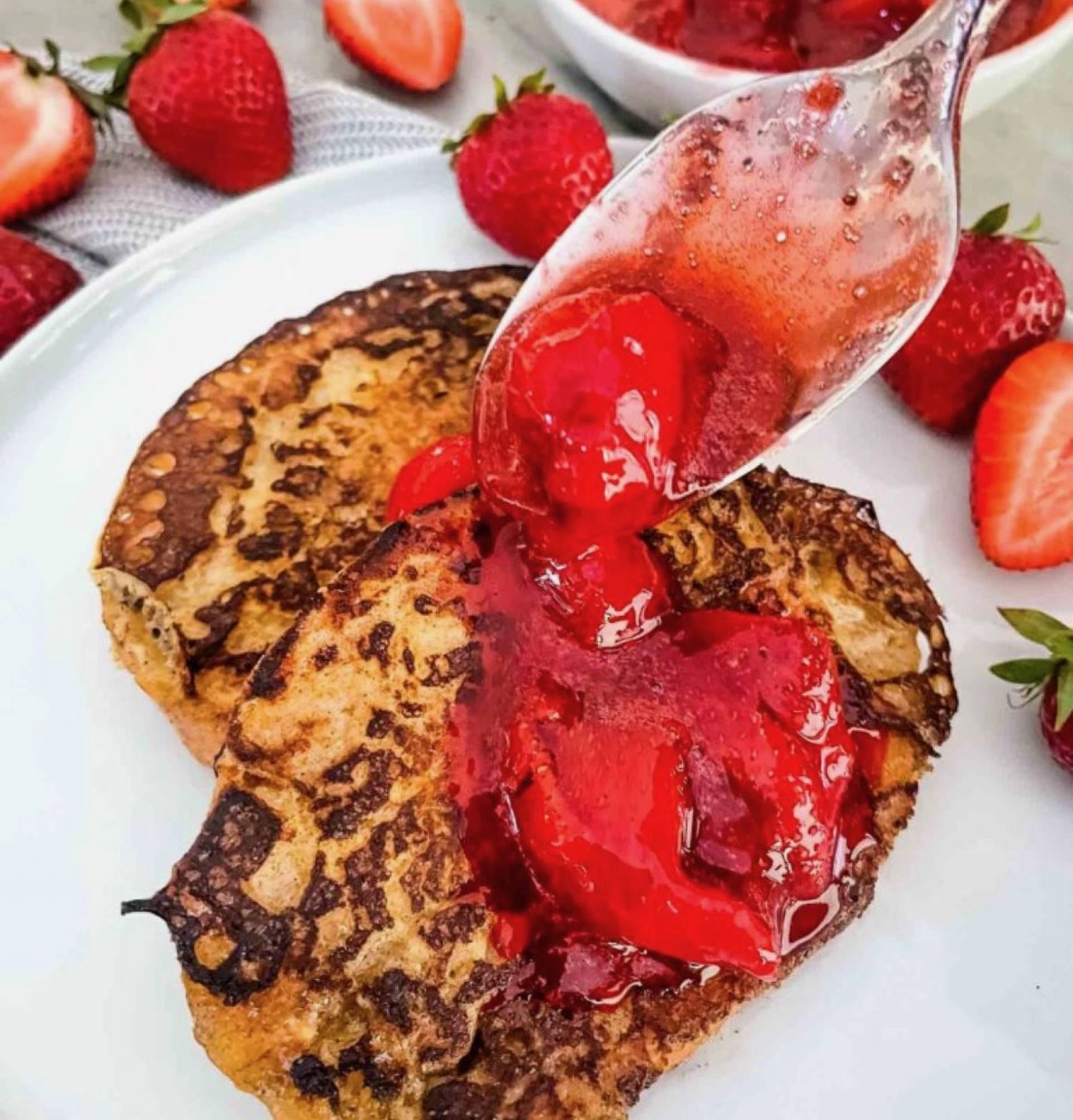 Strawberry Protein French Toast