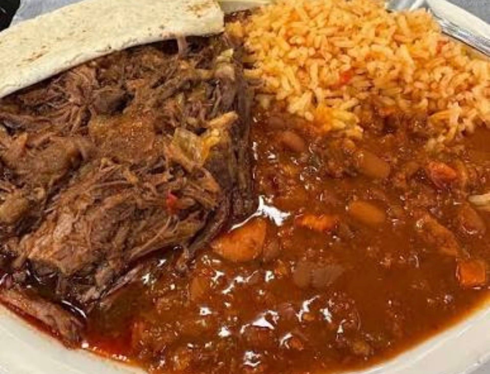 Birria Rice and Bean Bowl