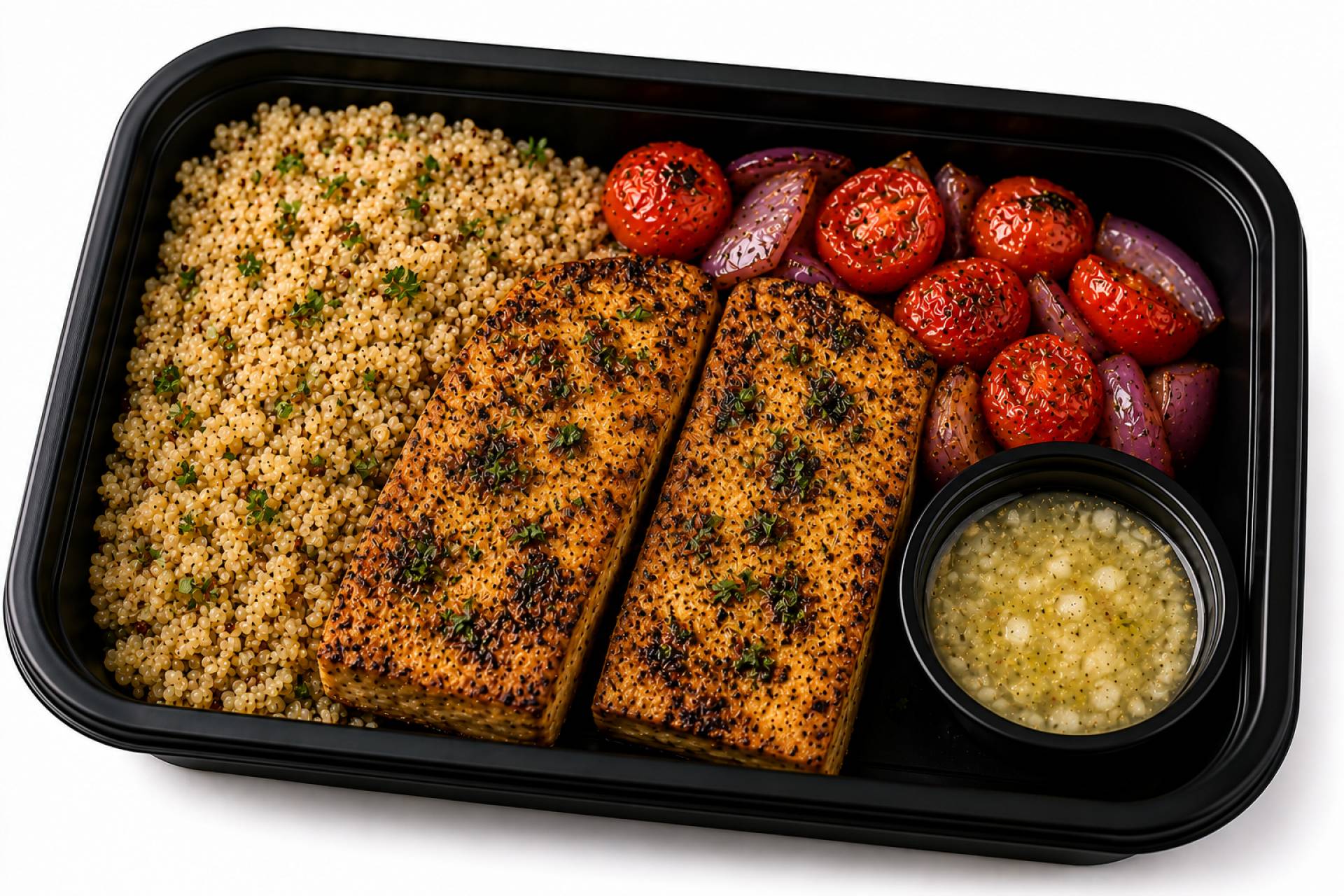 Charred Lemon Herb Tofu Cutlets (6oz) - The Vegan Kitchen